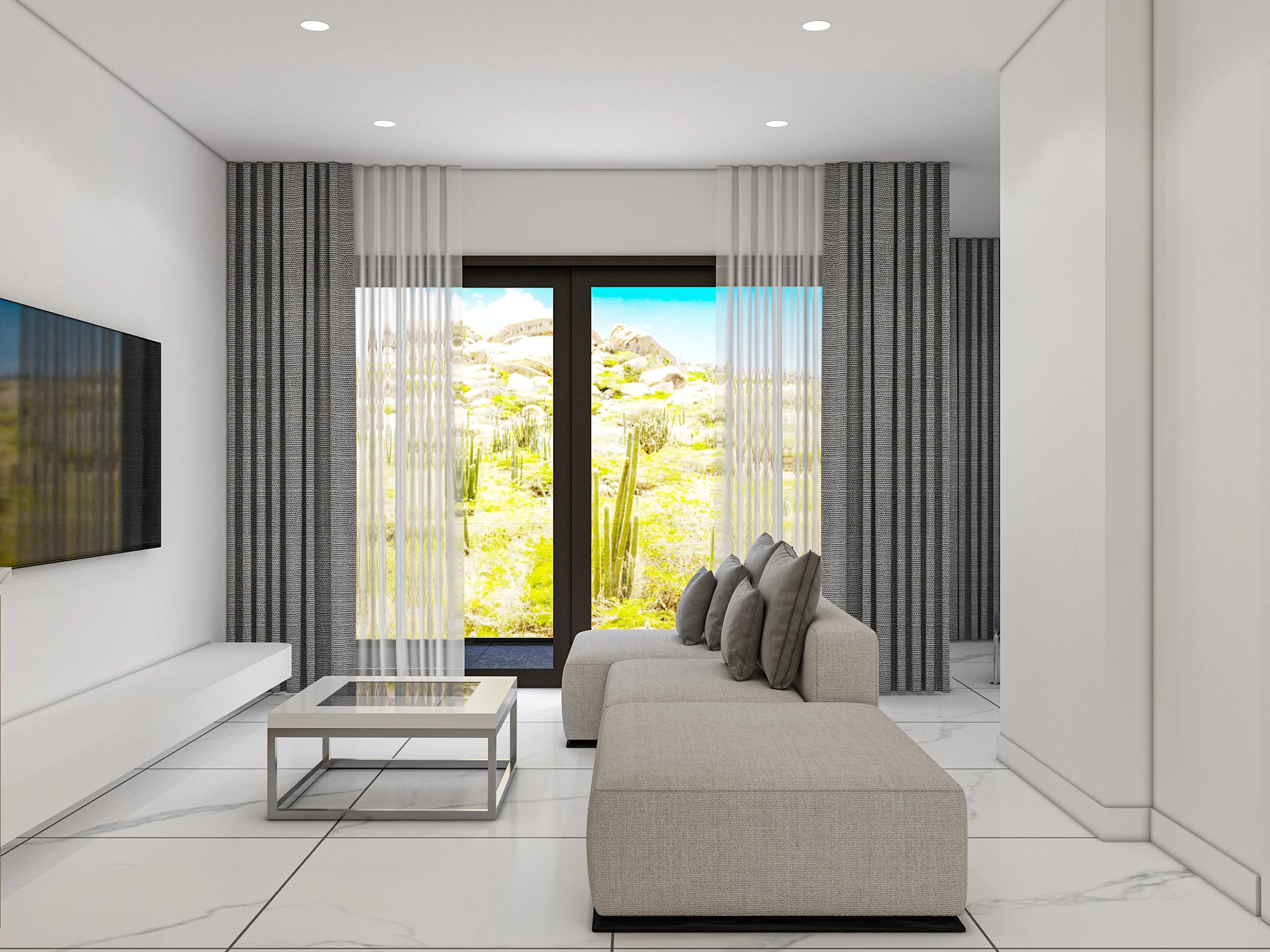 Modern 1-bedroom Savaneta condo with pool in Aruba. Located in a peaceful area near beaches and restaurants, perfect for living or investment.